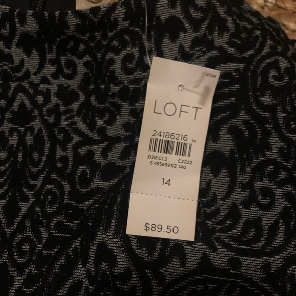 Loft black patterned dress - Picture 3 of 3